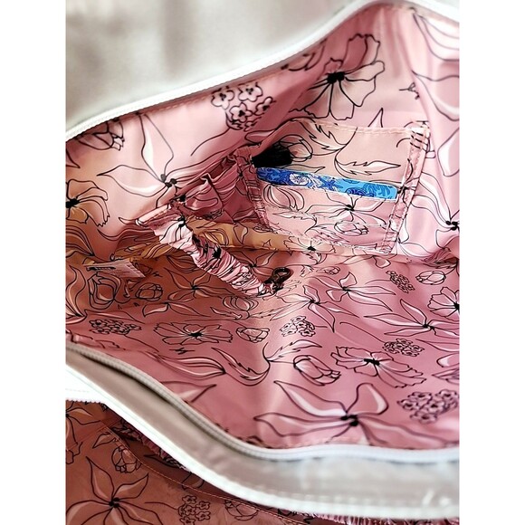 Lug Tempo Tote Metallic Silver Trolley Sleeve Padded Handles Cell Phone Pocket - Picture 15 of 16